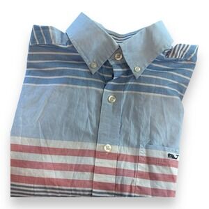 Vineyard Vines Slim Fit Tucker Shirt Button Down Shirt Men's Small Blue/Red